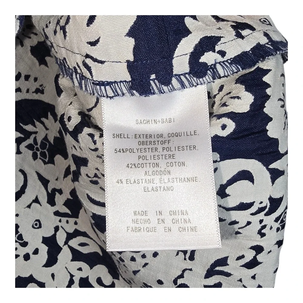 Anthropologie Sachin Babi Blue White Floral Skirt High-Low‎ Blue & White Size 4P